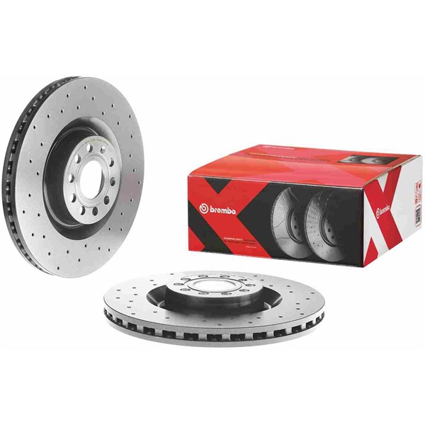 Bromsskiva Hålad/ventilerad, Framaxel, Bakaxel Brembo 09.C892.1X BREMBO