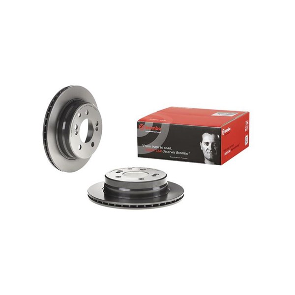 Bromsskiva Ventilerad, Bakaxel Brembo Coated disc line 09.D569.11 BREMBO