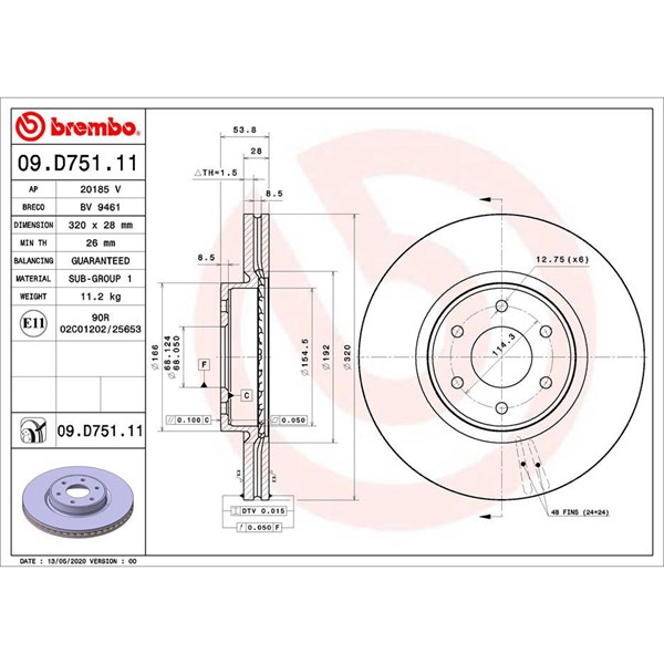 Bromsskiva, Framaxel BREMBO