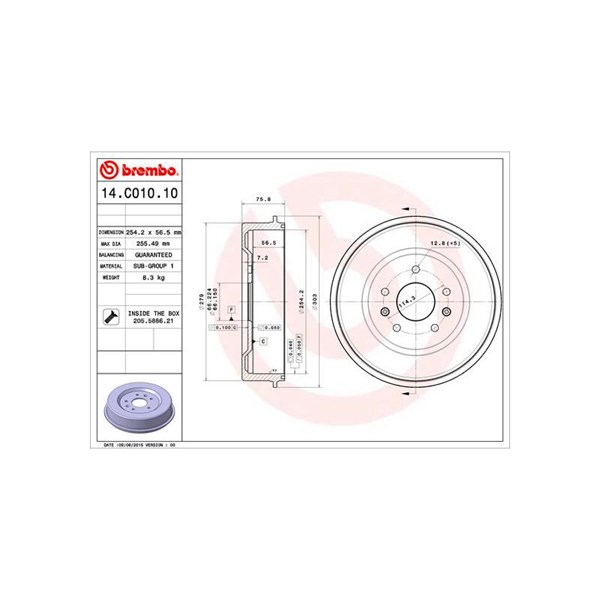 Bromstrumma, Bakaxel Brembo 14.C010.10 BREMBO