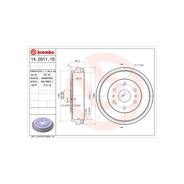 Bromstrumma, Bakaxel Brembo 14.C011.10 BREMBO