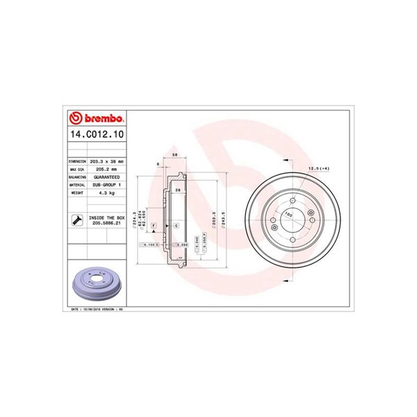 Bromstrumma, Bakaxel Brembo 14.C012.10 BREMBO