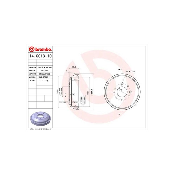 Bromstrumma, Bakaxel Brembo 14.C013.10 BREMBO