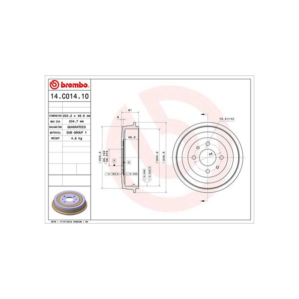 Bromstrumma, Bakaxel Brembo 14.C014.10 BREMBO