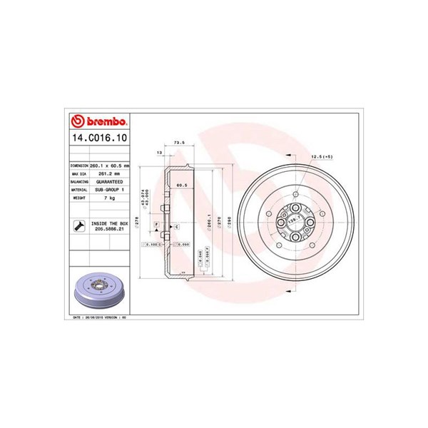 Bromstrumma, Bakaxel Brembo 14.C016.10 BREMBO