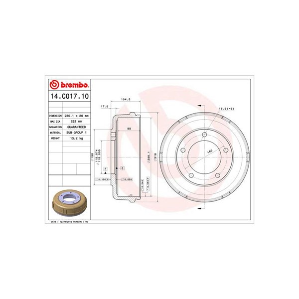 Bromstrumma, Bakaxel Brembo 14.C017.10 BREMBO