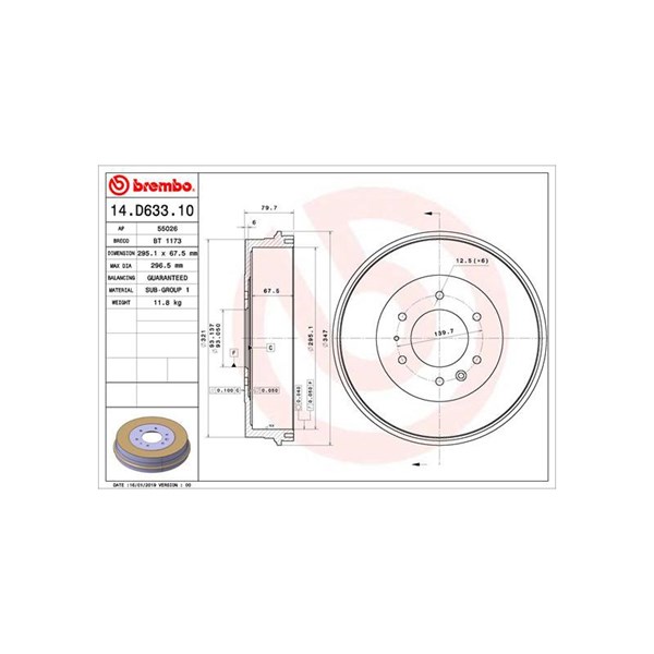 Bromstrumma, Bakaxel Brembo 14.D633.10 BREMBO