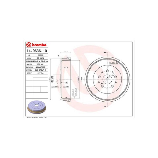 Bromstrumma, Bakaxel Brembo 14.D636.10 BREMBO