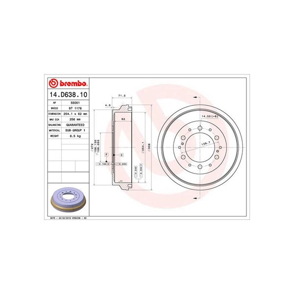 Bromstrumma, Bakaxel Brembo 14.D638.10 BREMBO
