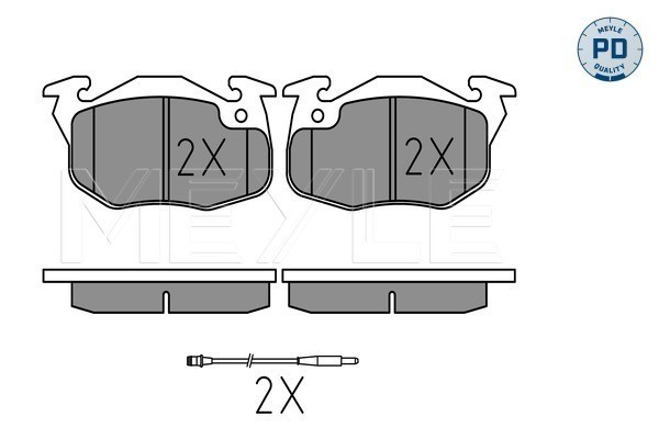 Bromsbeläggsats Ventilerad, Framaxel Meyle 025 209 0518/PD MEYLE