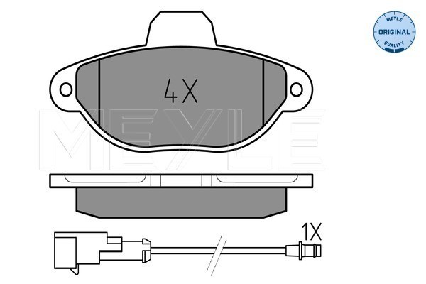 Bromsbeläggsats, Framaxel Meyle 025 214 3617/W MEYLE