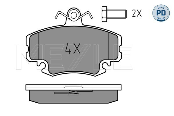 Bromsbeläggsats Ventilerad, Framaxel Meyle 025 214 6318/PD MEYLE