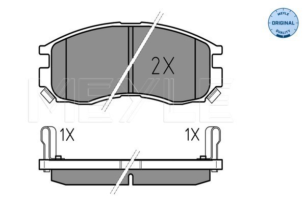 Bromsbeläggsats, Framaxel Meyle 025 216 4716/W MEYLE