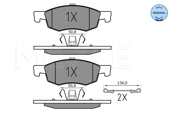 Bromsbeläggsats, Framaxel Meyle 025 221 4317 MEYLE