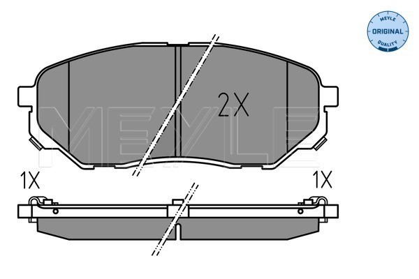 Bromsbeläggsats, Framaxel Meyle 025 223 8017 MEYLE