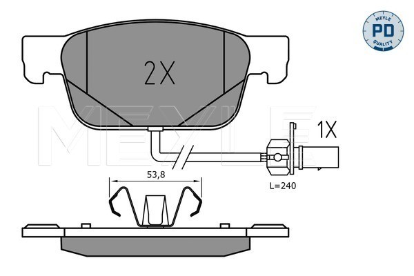Bromsbeläggsats, Framaxel Meyle 025 223 8317/PD MEYLE