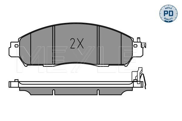 Bromsbeläggsats, Framaxel Meyle 025 224 3917/PD MEYLE