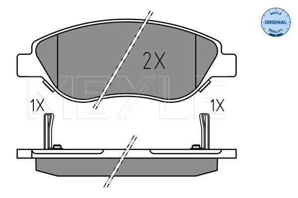 Bromsbeläggsats, Framaxel Meyle 025 224 7619 MEYLE