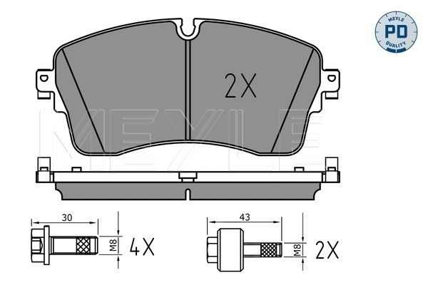 Bromsbeläggsats, Framaxel Meyle 025 224 8517/PD MEYLE Bromsbeläggsats, Framaxel Meyle 025 224 8517/PD MEYLE