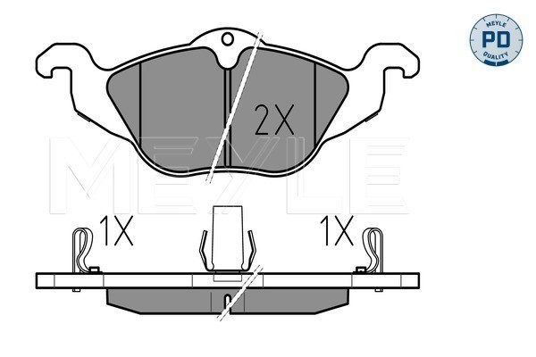Bromsbeläggsats, Framaxel Meyle 025 230 6317/PD MEYLE
