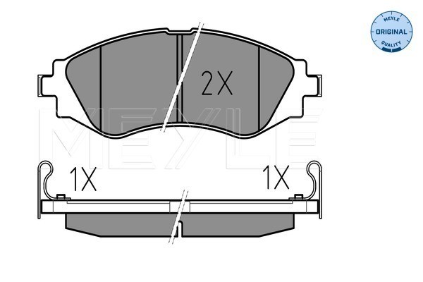 Bromsbeläggsats, Framaxel Meyle 025 232 3417/W MEYLE