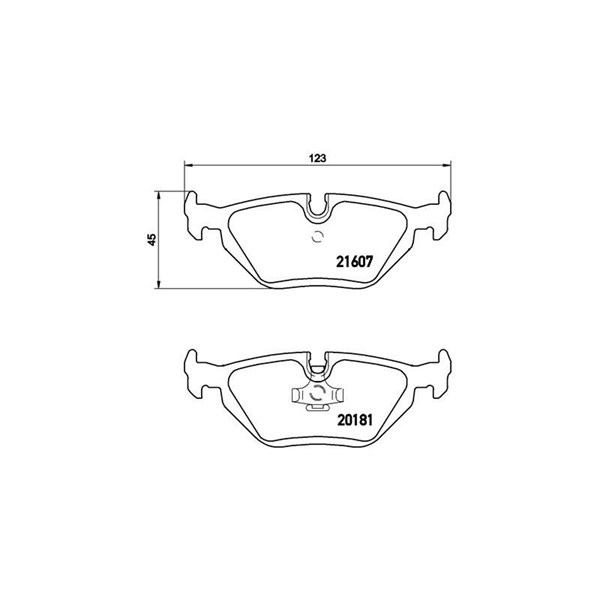 Bromsbeläggsats, Bakaxel Brembo P 06 013 BREMBO