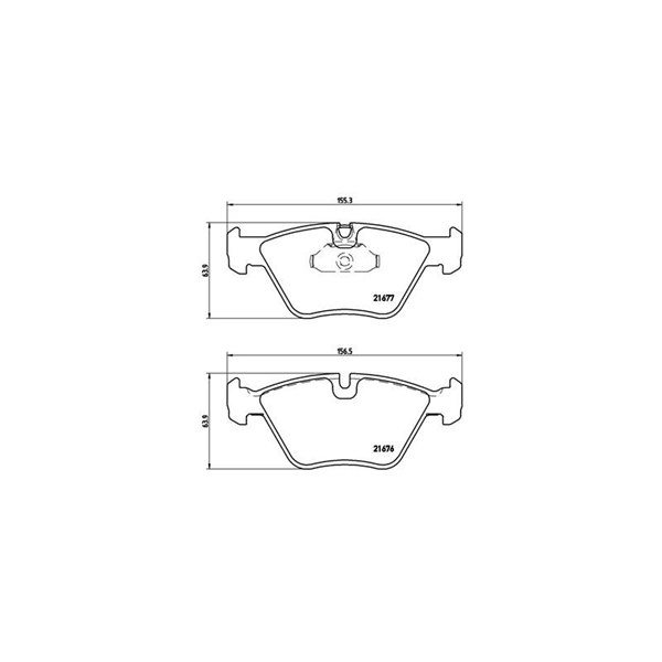 Bromsbeläggsats, Framaxel Brembo P 06 022 BREMBO