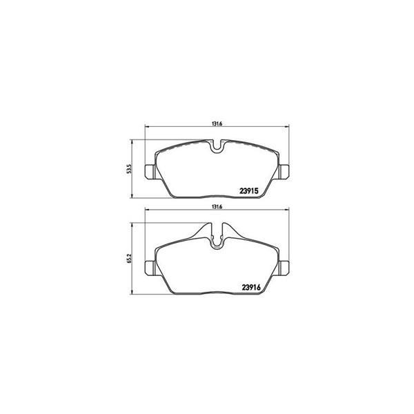 Bromsbeläggsats, Framaxel Brembo Brembo xtra line P 06 034X BREMBO
