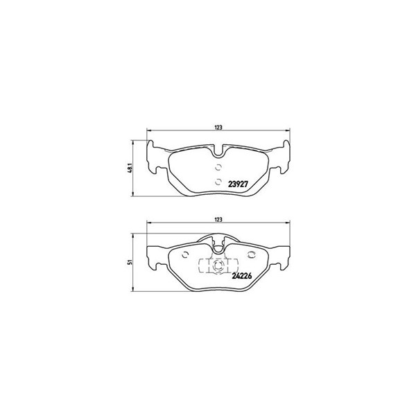 Bromsbeläggsats, Bakaxel Brembo Brembo xtra line P 06 038X BREMBO