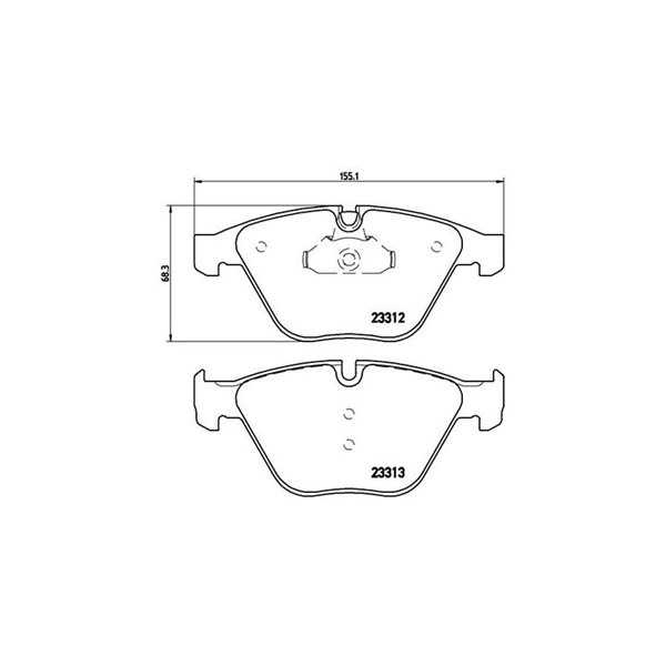 Bromsbeläggsats, Framaxel Brembo Brembo xtra line P 06 054X BREMBO