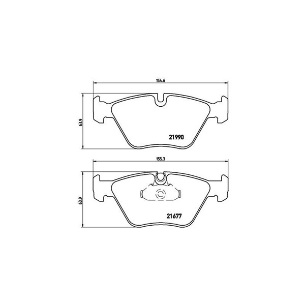 Bromsbeläggsats, Framaxel Brembo P 06 065 BREMBO