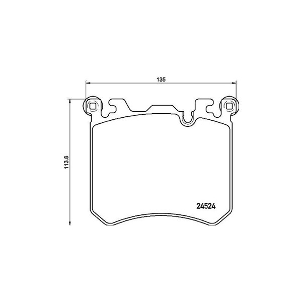 Bromsbeläggsats, Framaxel Brembo P 06 077 BREMBO