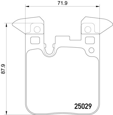 Bromsbeläggsats, Bakaxel Brembo P 06 095 BREMBO