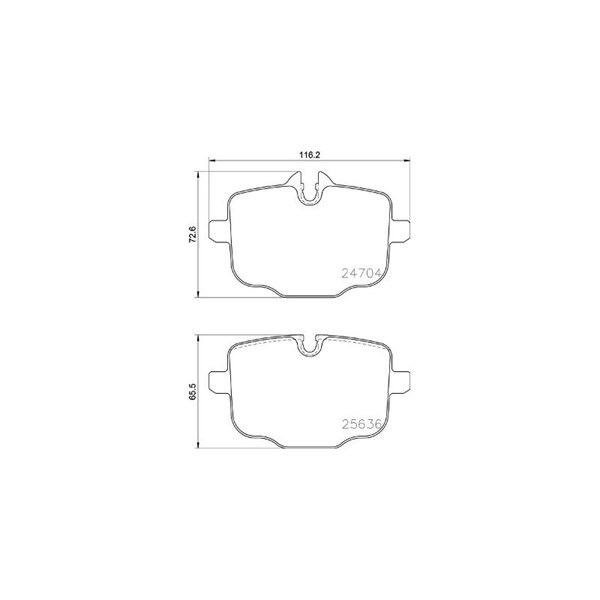 Bromsbeläggsats, Bakaxel Brembo P 06 101 BREMBO