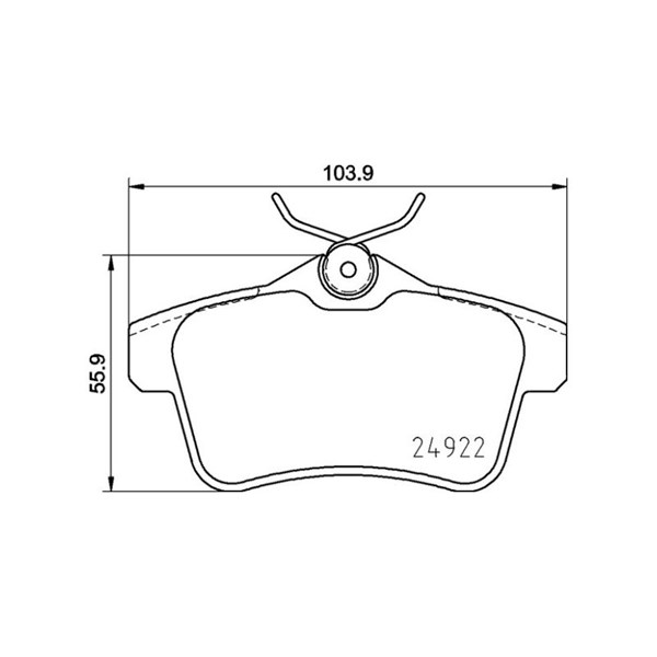 Bromsbeläggsats, Bakaxel Brembo P 06 102 BREMBO