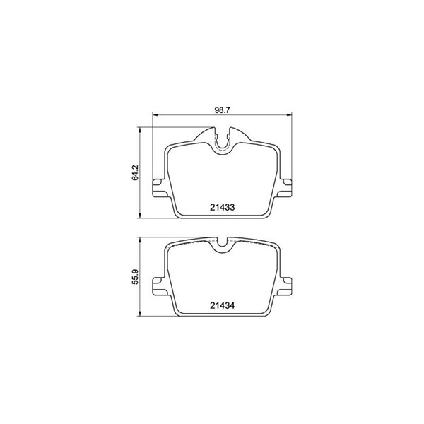 Bromsbeläggsats, Bakaxel Brembo P 06 114 BREMBO Bromsbeläggsats, Bakaxel Brembo P 06 114 BREMBO