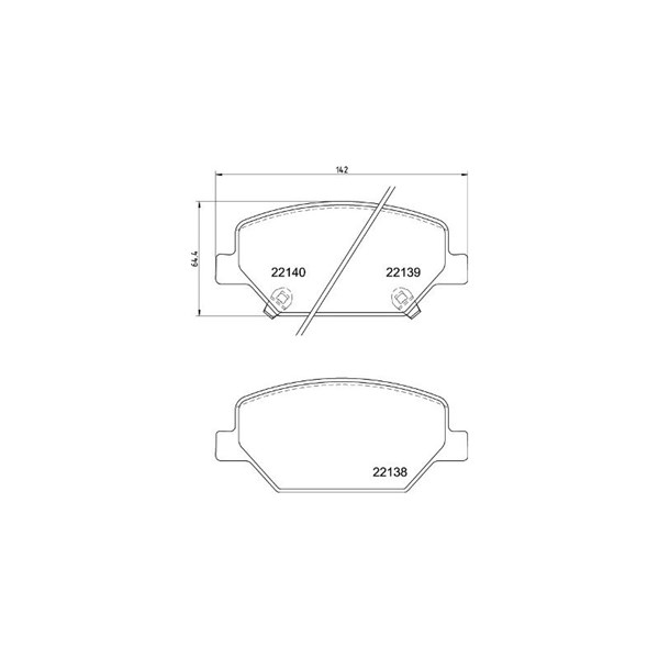 Bromsbeläggsats, Framaxel Brembo P 07 007 BREMBO