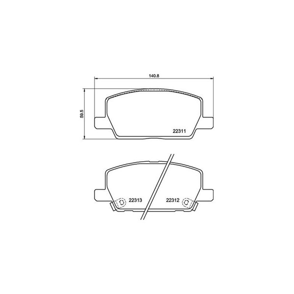 Bromsbeläggsats, Framaxel Brembo P 07 012 BREMBO