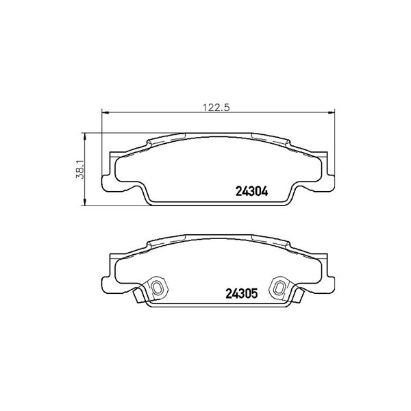 Bromsbeläggsats, Bakaxel Brembo P 09 007 BREMBO