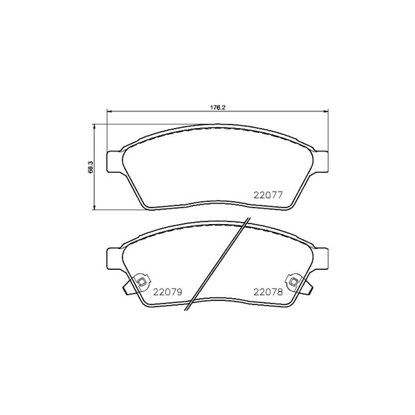 Bromsbeläggsats, Framaxel Brembo P 09 009 BREMBO