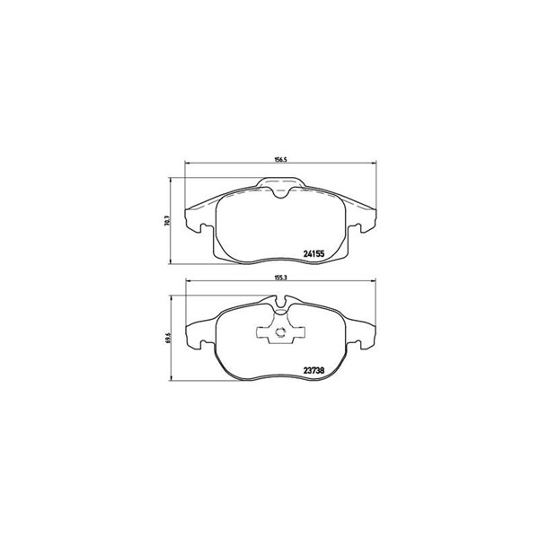 Bromsbeläggsats, Framaxel Brembo P 10 011 BREMBO