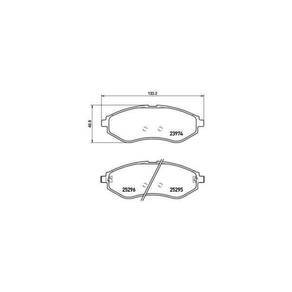 Bromsbeläggsats, Framaxel Brembo P 10 057 BREMBO