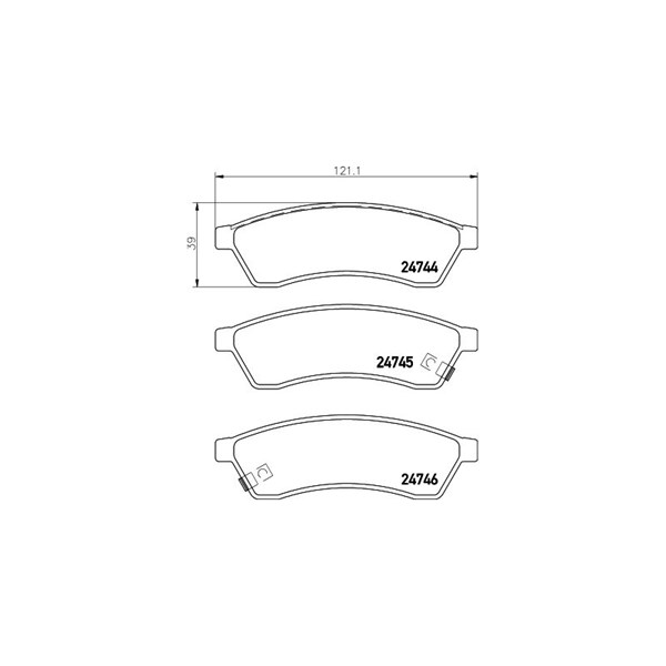 Bromsbeläggsats, Bakaxel Brembo P 10 060 BREMBO
