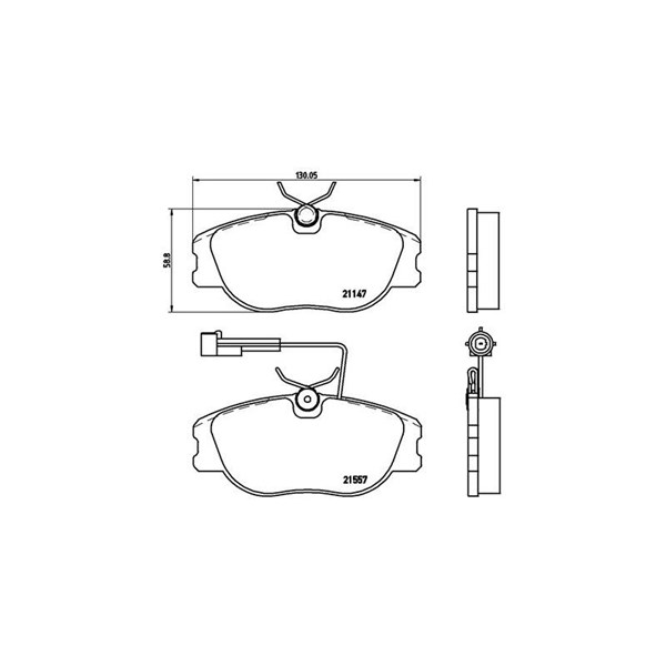 Bromsbeläggsats, Framaxel Brembo P 23 043 BREMBO
