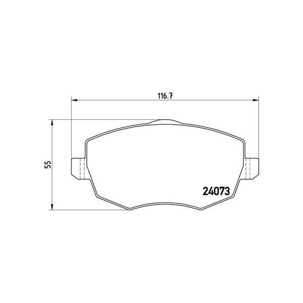 Bromsbeläggsats, Framaxel Brembo P 23 095 BREMBO