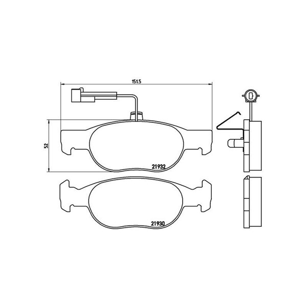 Bromsbeläggsats, Framaxel Brembo P 23 113 BREMBO Bromsbeläggsats, Framaxel Brembo P 23 113 BREMBO