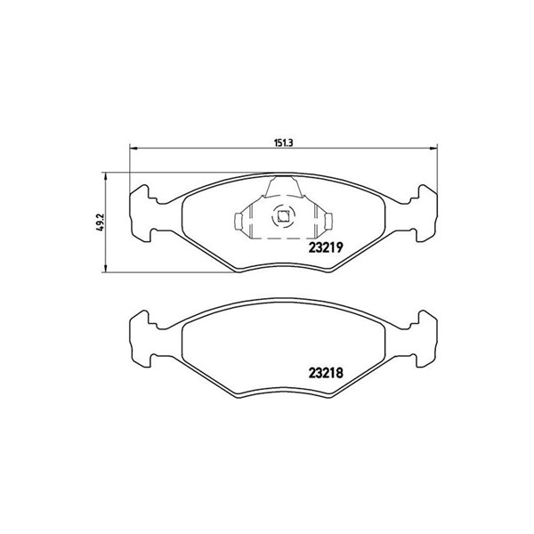 Bromsbeläggsats, Framaxel Brembo P 23 124 BREMBO