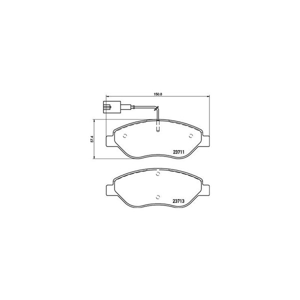 Bromsbeläggsats, Framaxel Brembo P 23 145 BREMBO