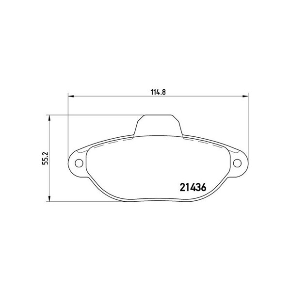 Bromsbeläggsats, Framaxel Brembo P 23 160 BREMBO