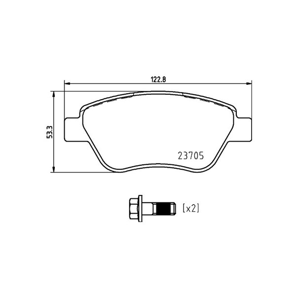 Bromsbeläggsats, Framaxel Brembo P 23 169 BREMBO Bromsbeläggsats, Framaxel Brembo P 23 169 BREMBO